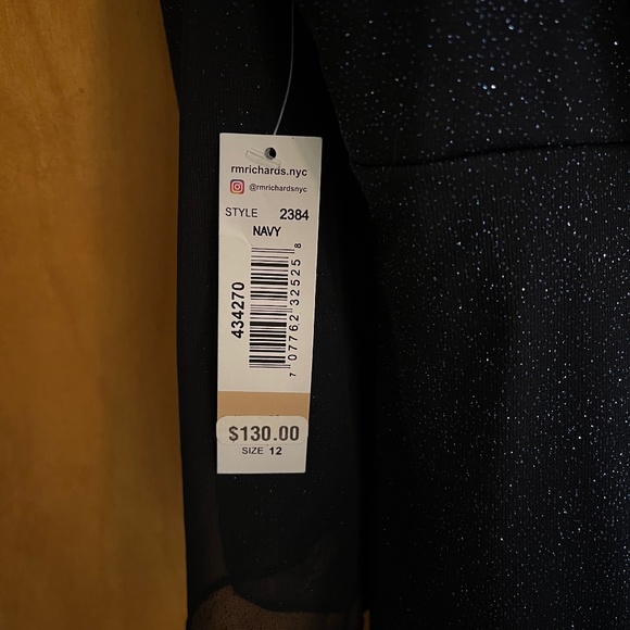 R&M Richards Sleeveless Navy Mother Of The Bride Dress NWT - Picture 9 of 9